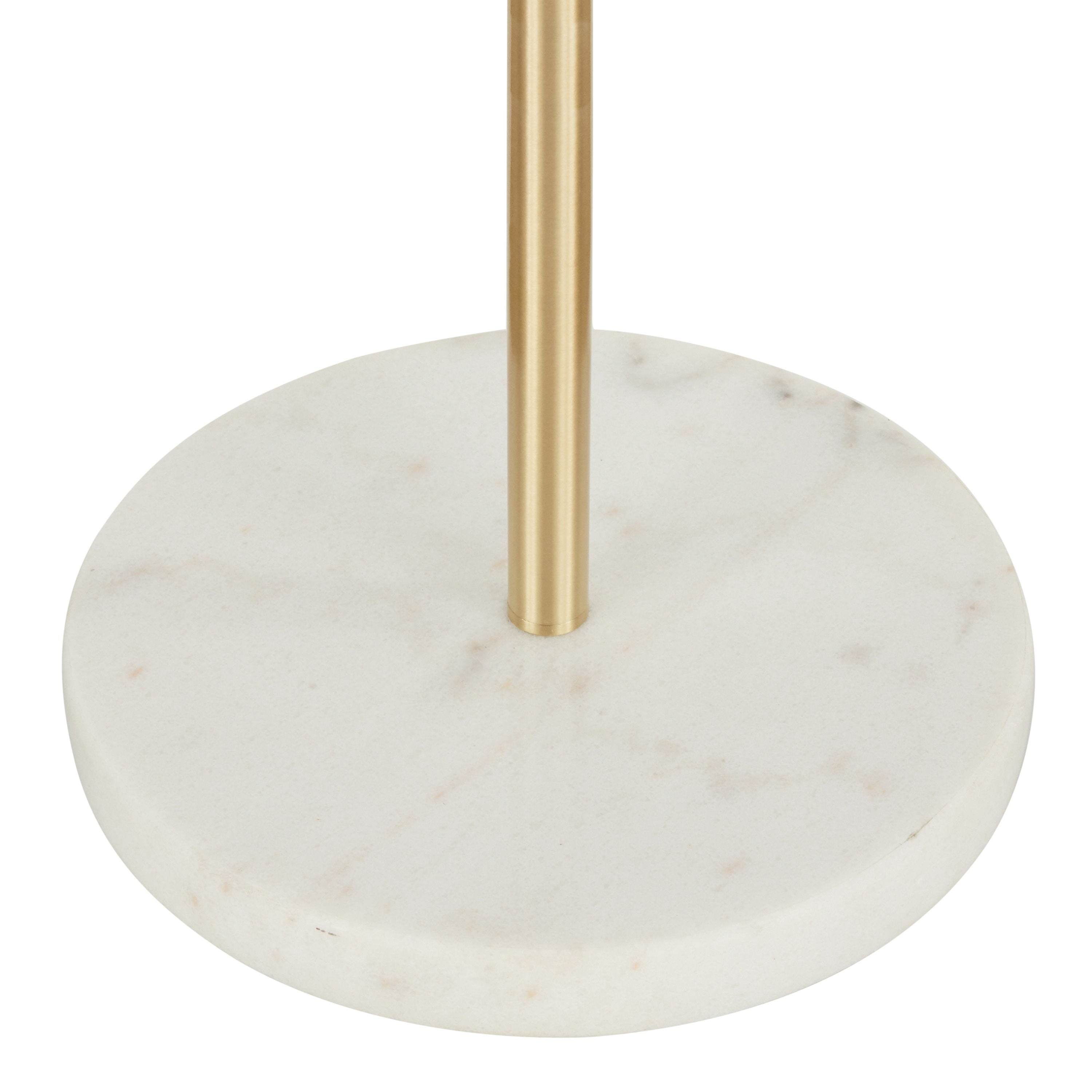 Chloe - Contemporary Shelf Floor Lamp - Clear / White