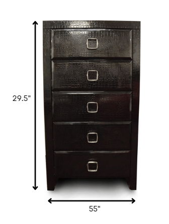 Five Drawer Standard Chest - Black