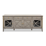 Dauphin - TV Stand Storage Display Console Table - Gray Cashmere by Jennifer Taylor Home | Bel Furniture