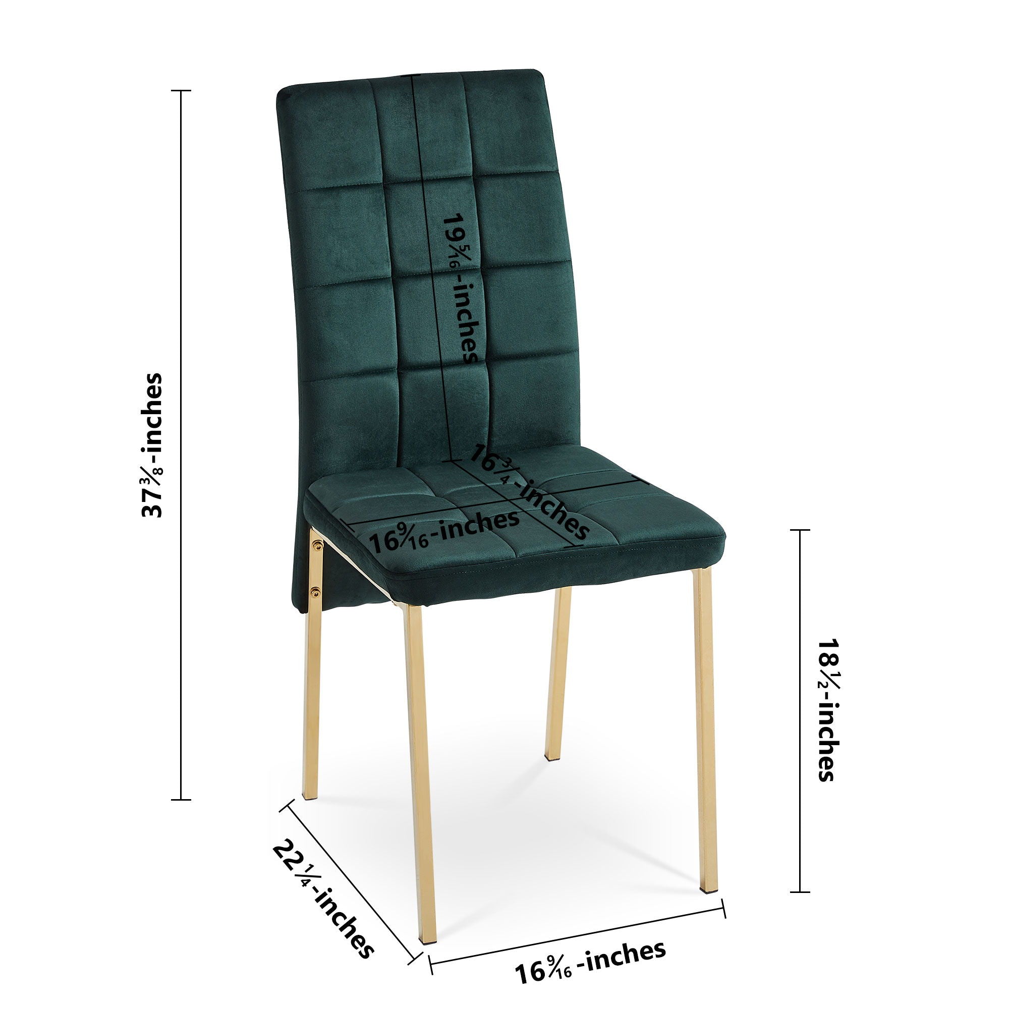 Velvet High Back Nordic Dining Chair Modern Chair With Golden Color Legs