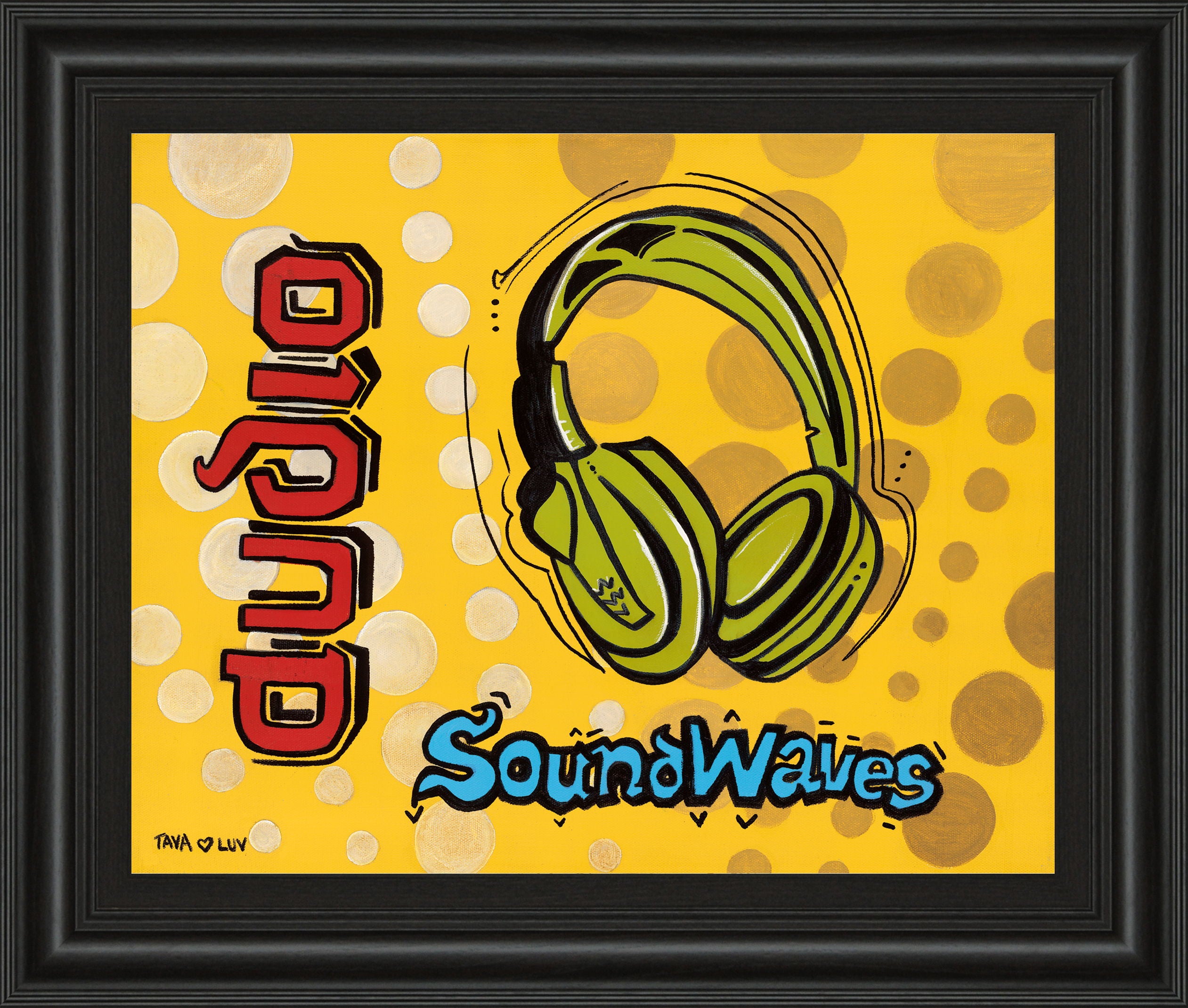 Audio By Tava Luv - Framed Print Wall Art - Yellow