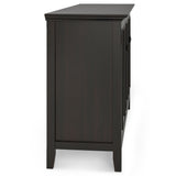 Amherst - Wide 3 Door Storage Cabinet - Hickory Brown by Simpli-Home | Bel Furniture