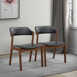 Enzo - Dining Chair (Set of 2) - Black / Brown by Ashcroft Furniture | Bel Furniture