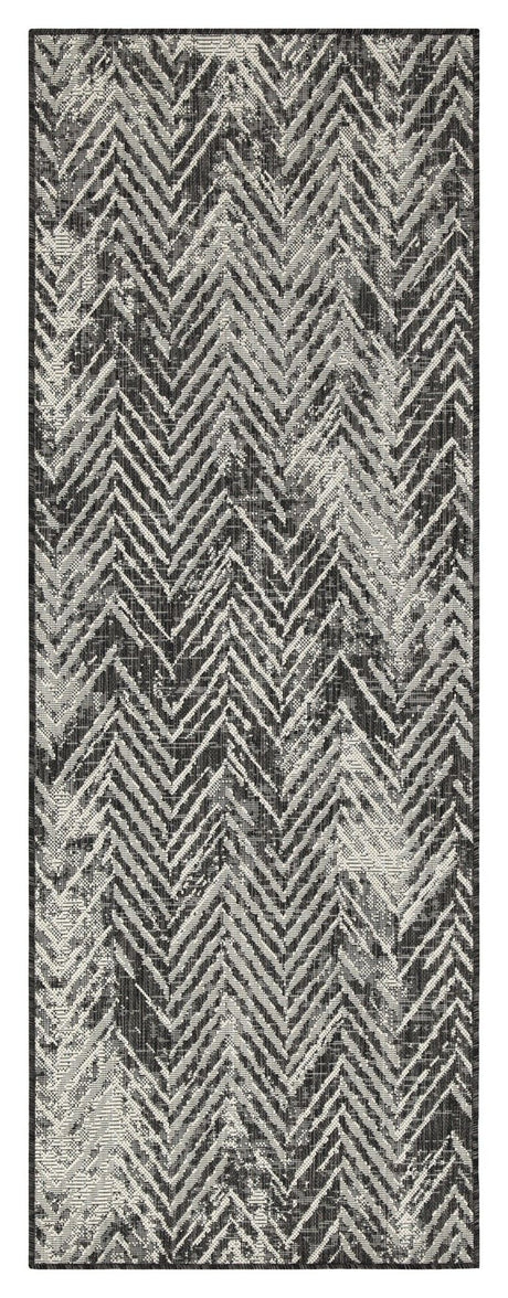 Sunshine - 2'7" X 7'3" Indoor / Outdoor, Area Rug Polypropylene Dark Gray by Icona Home Decor | Bel Furniture