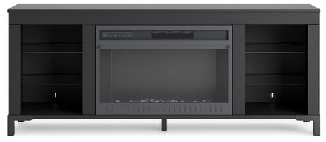 Cayberry - Black - TV Stand With Fireplace by Signature Design by Ashley® | Bel Furniture