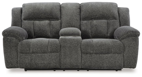 Frohn - Dbl Reclining Loveseat With Console by Signature Design by Ashley® | Bel Furniture