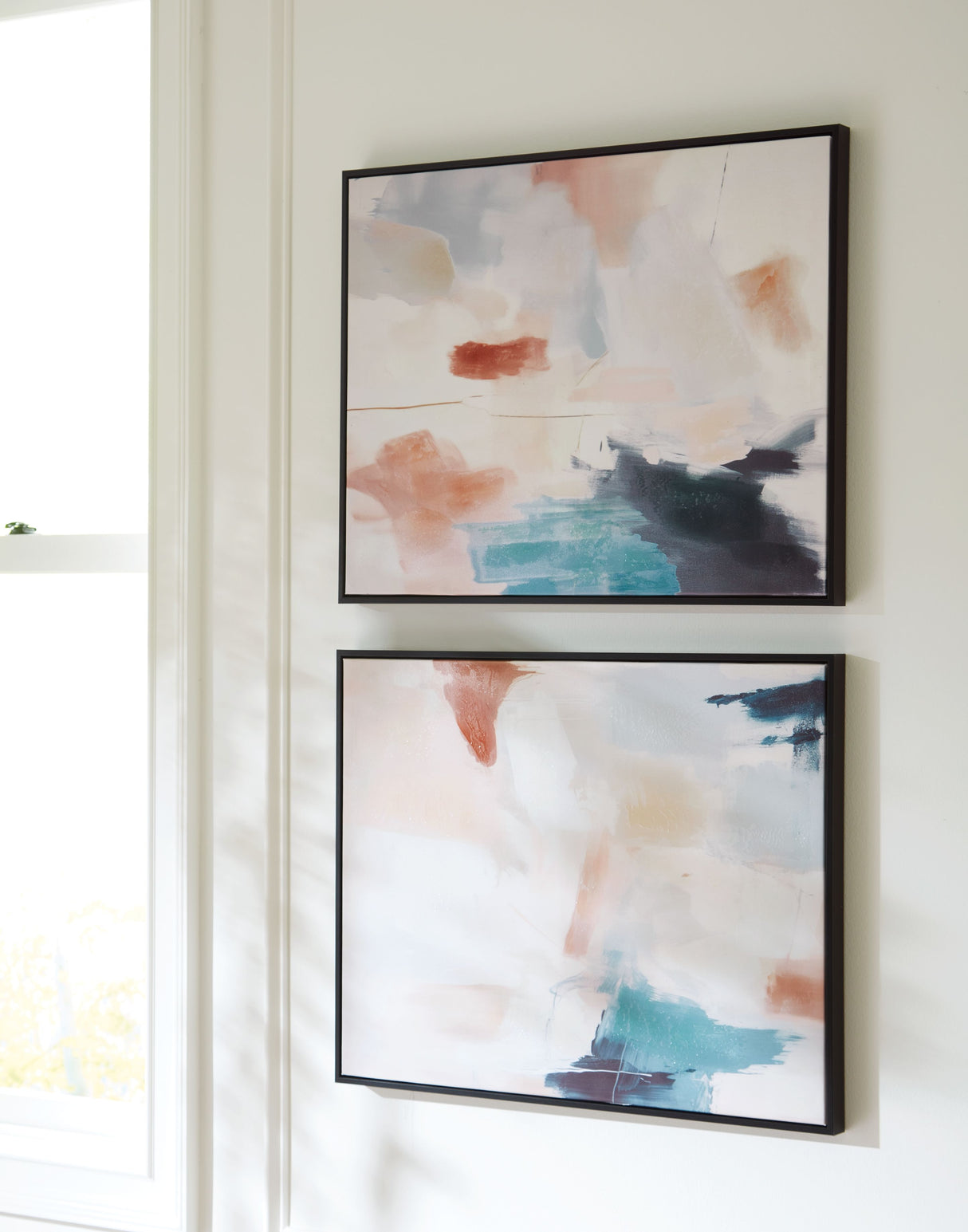 Caldish - Blue / White / Pink - Wall Art Set (Set of 2) by Signature Design by Ashley® | Bel Furniture