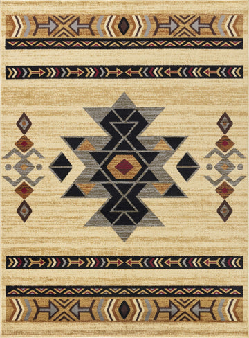 Tribes - GC_YLS4006 Southwest Area Rug Beige by Icona Home Decor | Bel Furniture
