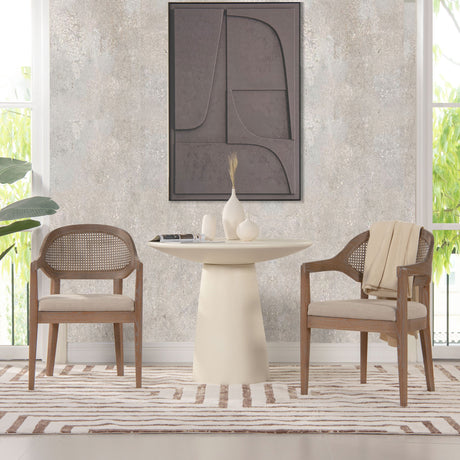 Americana - Mid-Century Modern Cane Back Dining Chair Textured Weave - Taupe Beige by Jennifer Taylor Home | Bel Furniture