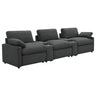 Collins - 5-Piece Power Reclining Home Theater Seating Dark Gray by Coaster Fine Furniture | Bel Furniture