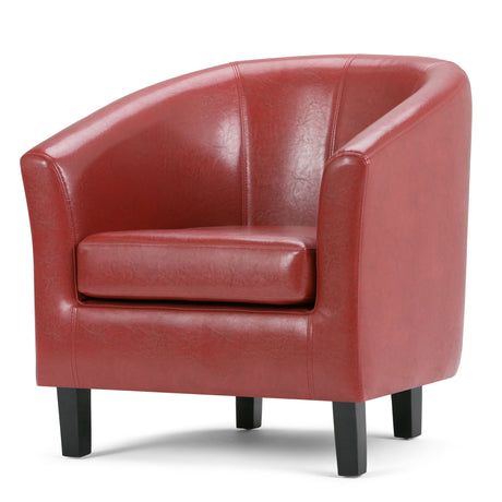 Austin - Transitional Tub Chair Red by Simpli-Home | Bel Furniture