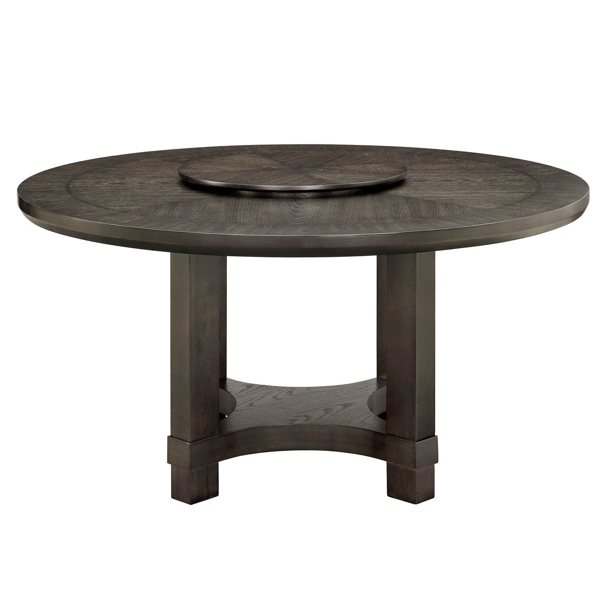 Jeffries - Round Table With Lazy Susan - Espresso by Crown Mark | Bel Furniture