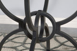 Aviano - Round Glass Top Metal Dining Table - Gunmetal by Coaster Fine Furniture | Bel Furniture