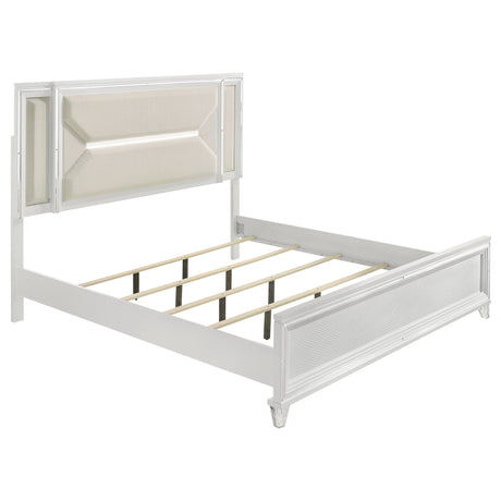 Marmore - Panel Bed LED Headboard White by Coaster Fine Furniture | Bel Furniture