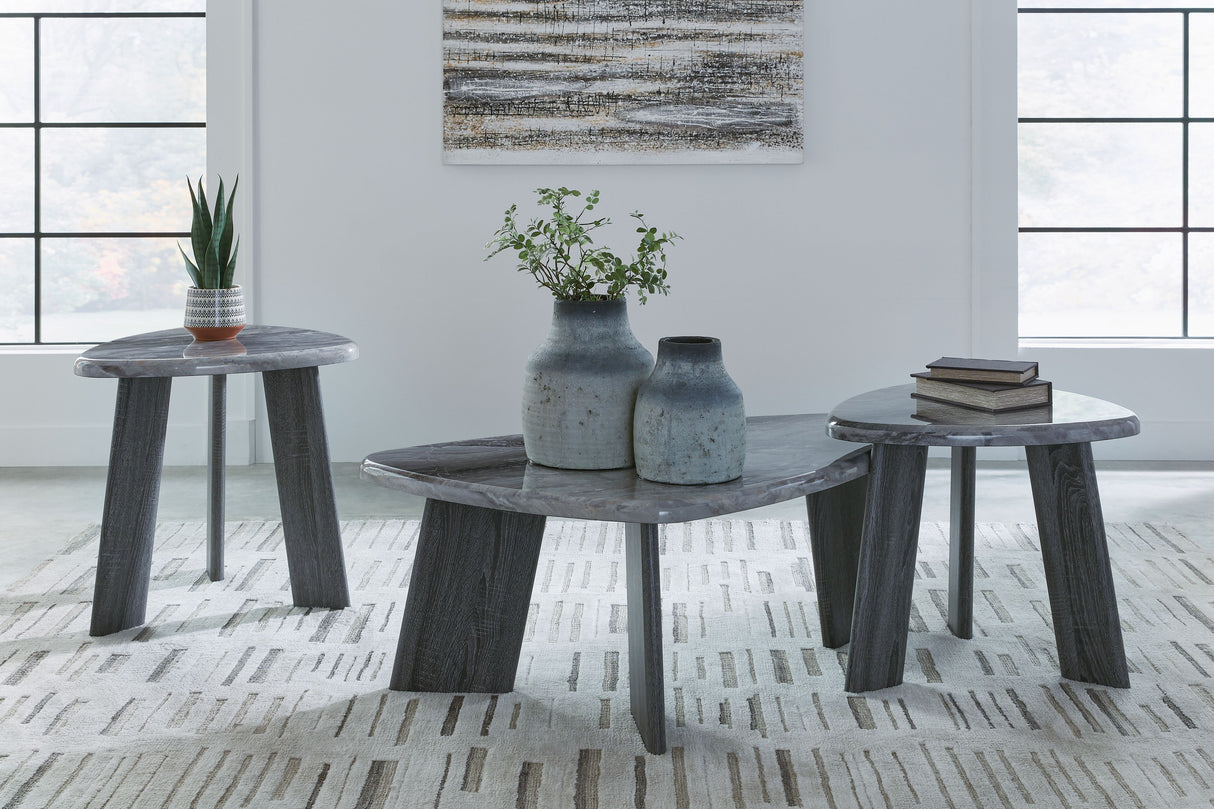 Bluebond - Gray - Occasional Table Set (Set of 3) by Signature Design by Ashley® | Bel Furniture
