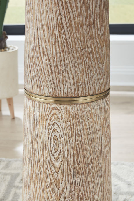 Gasparleigh - Brown / Gold Finish - Poly Floor Lamp by Signature Design by Ashley® | Bel Furniture