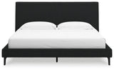 Cadmori - Upholstered Bed With Roll Slats