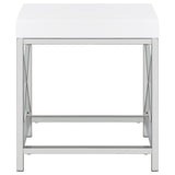Eliza - Vanity Set With Lighting & Stool - White And Chrome by Coaster Fine Furniture | Bel Furniture