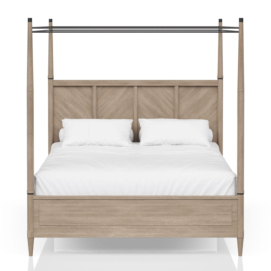 Transitional Styling Canopy Bed