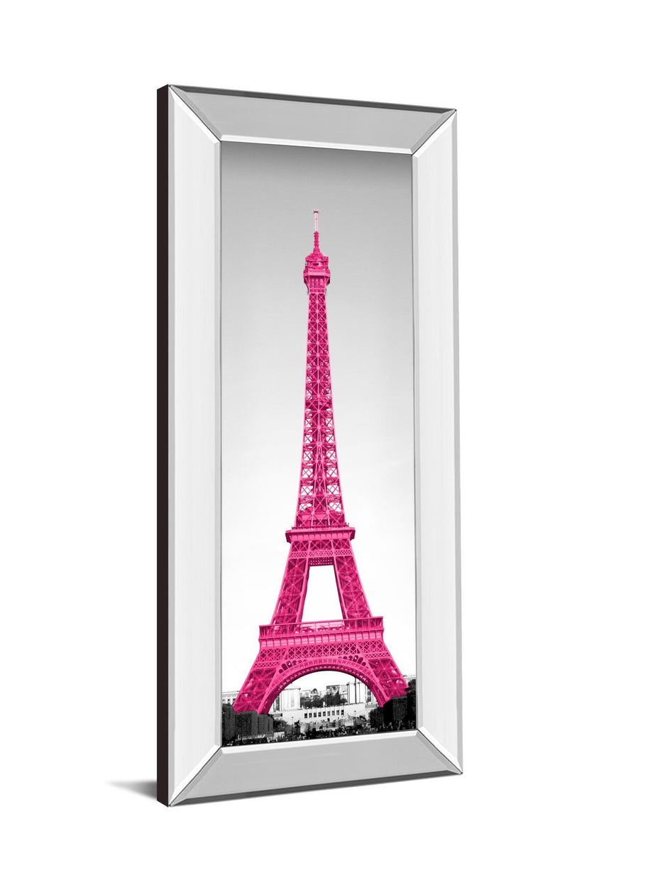 Pretty In Paris By Emily Navas - Mirror Framed Print Wall Art - Pink