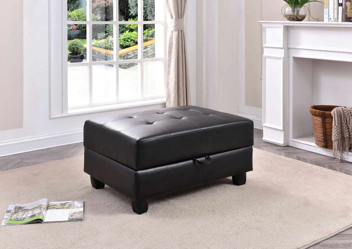Stylish Storage Contemporary Ottoman - view 3