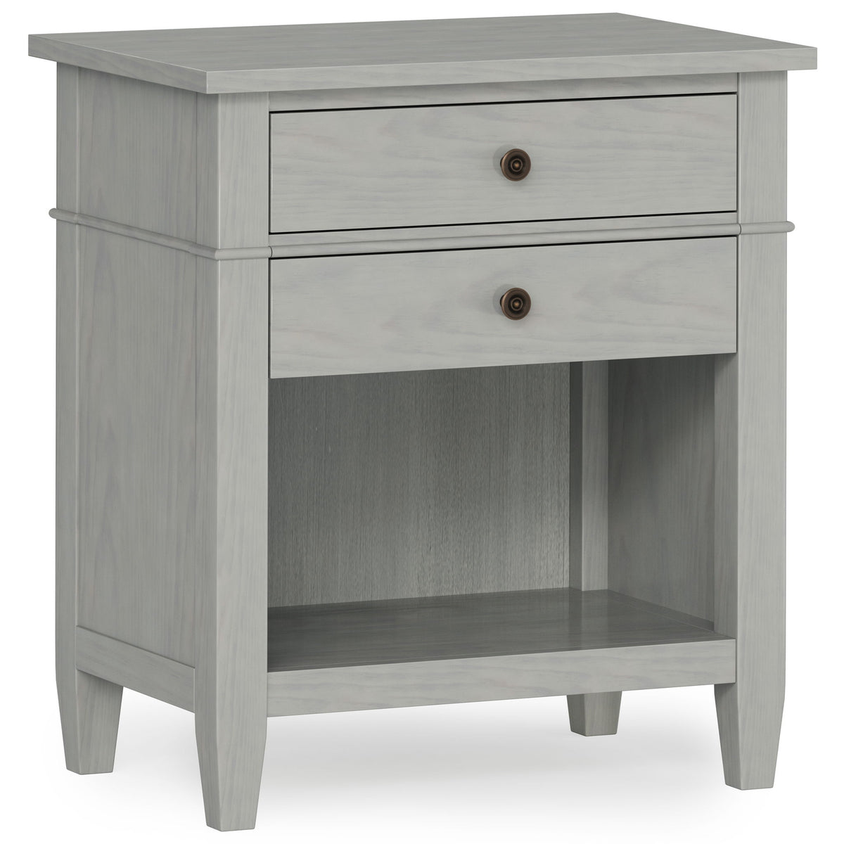 Carlton - Bedside Table, Handcrafted Gray by Simpli-Home | Bel Furniture