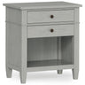 Carlton - Bedside Table, Handcrafted Gray by Simpli-Home | Bel Furniture