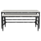 Ebby - 2 Piece Genuine Marble Top Nesting Coffee Tables - White by Coaster Fine Furniture | Bel Furniture