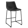 Industrial Counter Stools (Set of 2) Black by Walker Edison | Bel Furniture