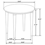 Aldis - Round Marble Top Table by Coaster Fine Furniture | Bel Furniture