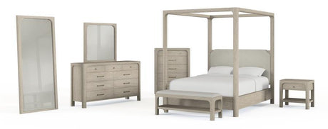 Solano - 85" Queen Canopy Bed - Weathered Mango