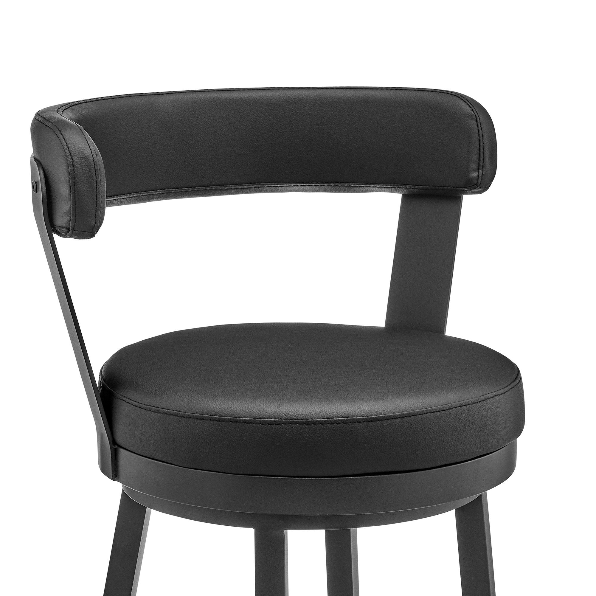 36" Swivel Counter Height Bar Chair - Black