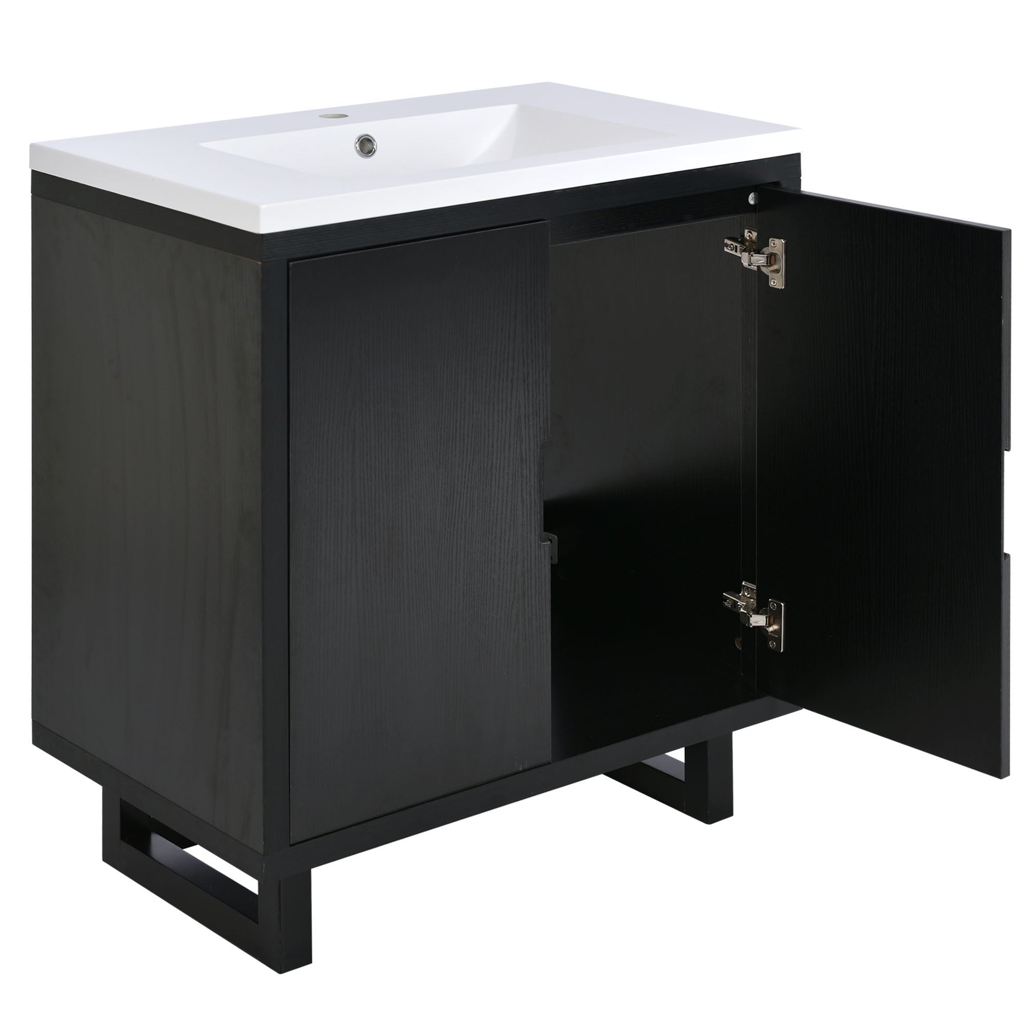 Bathroom Vanity Set With Sink, Combo Cabinet, Bathroom Storage Cabinet, Solid Wood Frame