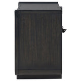 Leandro - 2-Drawer LED Nightstand With USB - Burnished Black