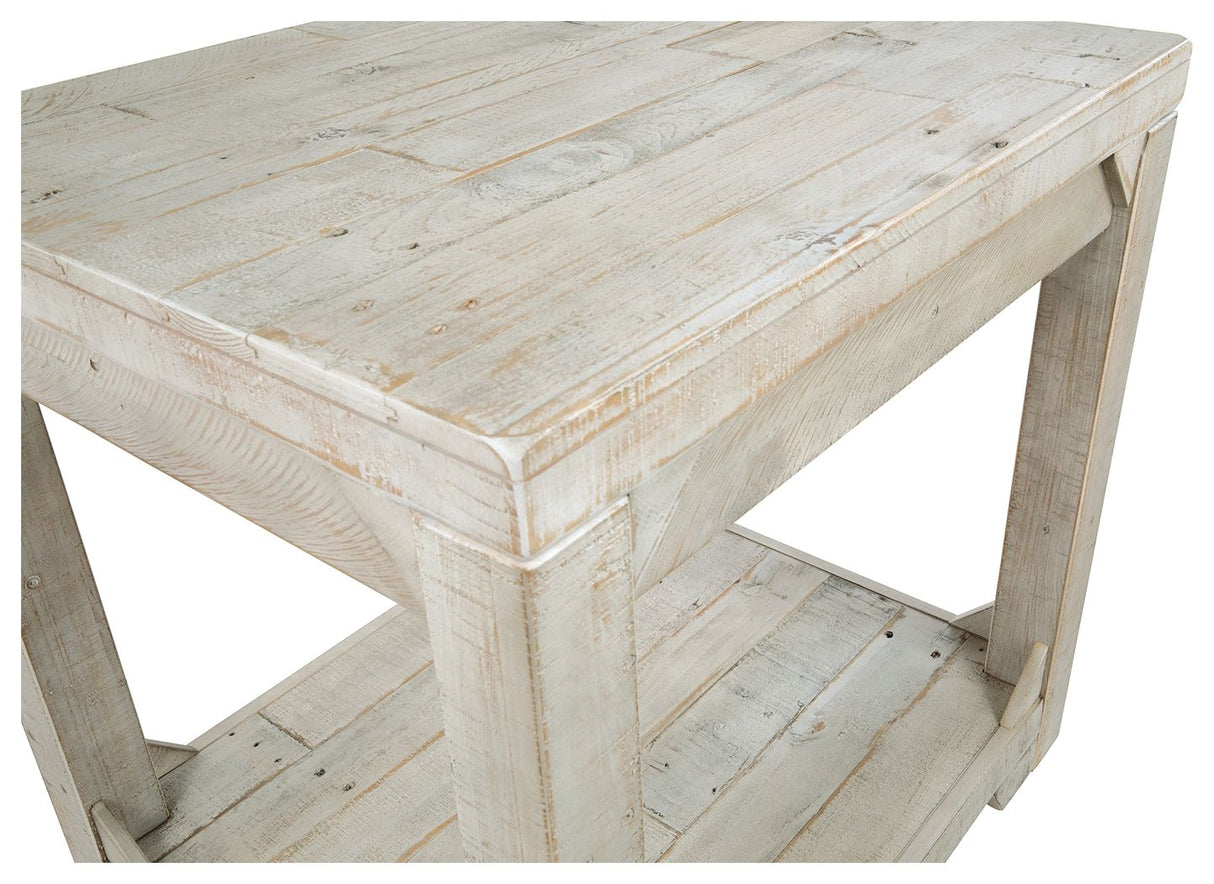 Fregine - Whitewash - Rectangular End Table by Signature Design by Ashley® | Bel Furniture