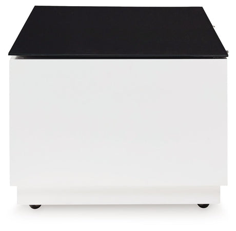 Gardoni - White / Black - Rectangular Cocktail Table by Signature Design by Ashley® | Bel Furniture