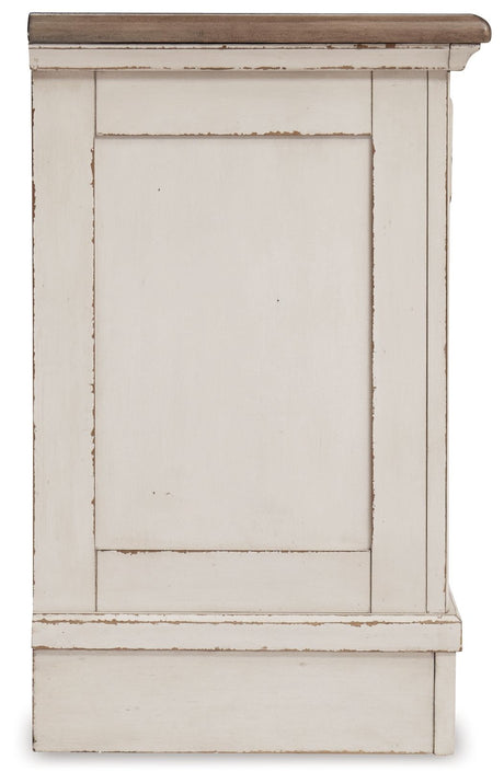 Realyn - Three Drawer Night Stand - White / Brown / Beige - view 7
