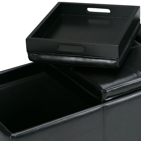 Avalon - Upholstered Storage Ottoman by Simpli-Home | Bel Furniture