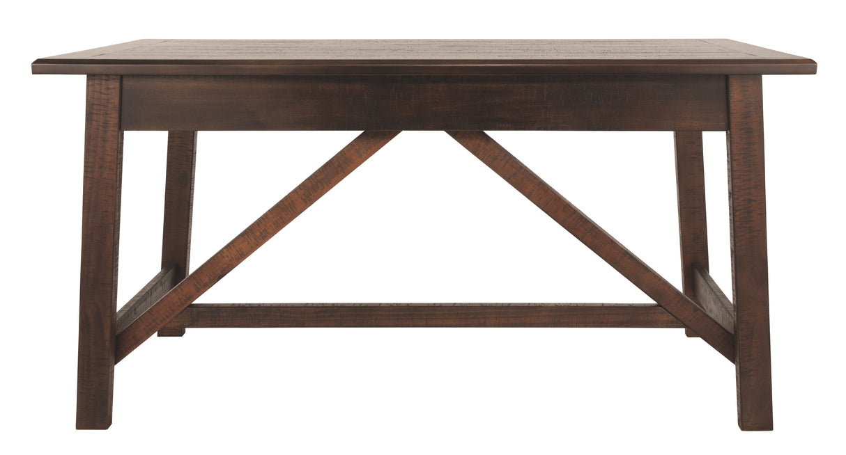 Baldridge - Rustic Brown - Home Office Large Leg Desk by Signature Design by Ashley® | Bel Furniture