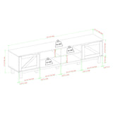 Rustic Barndoor Open-Storage TV Stand For TVs Up To 80" by Walker Edison | Bel Furniture