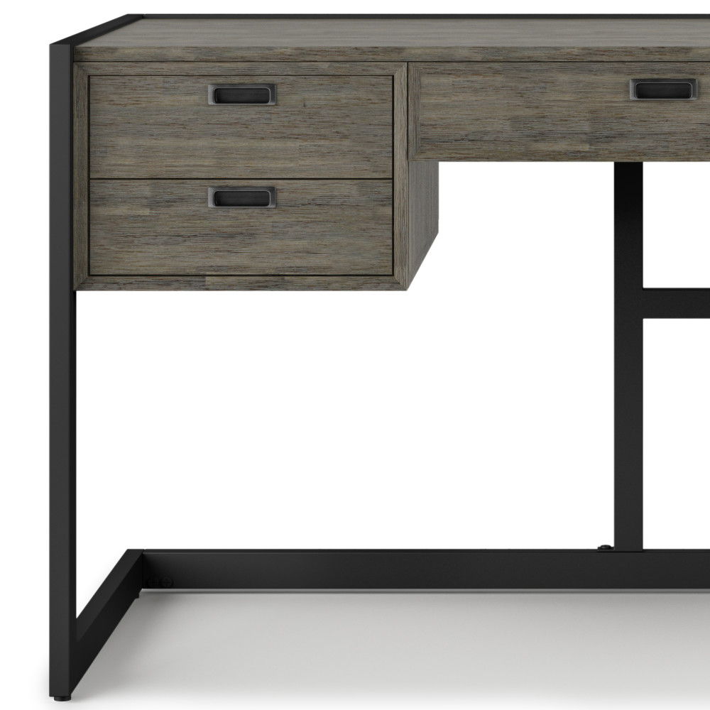 Hampden - Desk - Weathered Gray by Simpli-Home | Bel Furniture