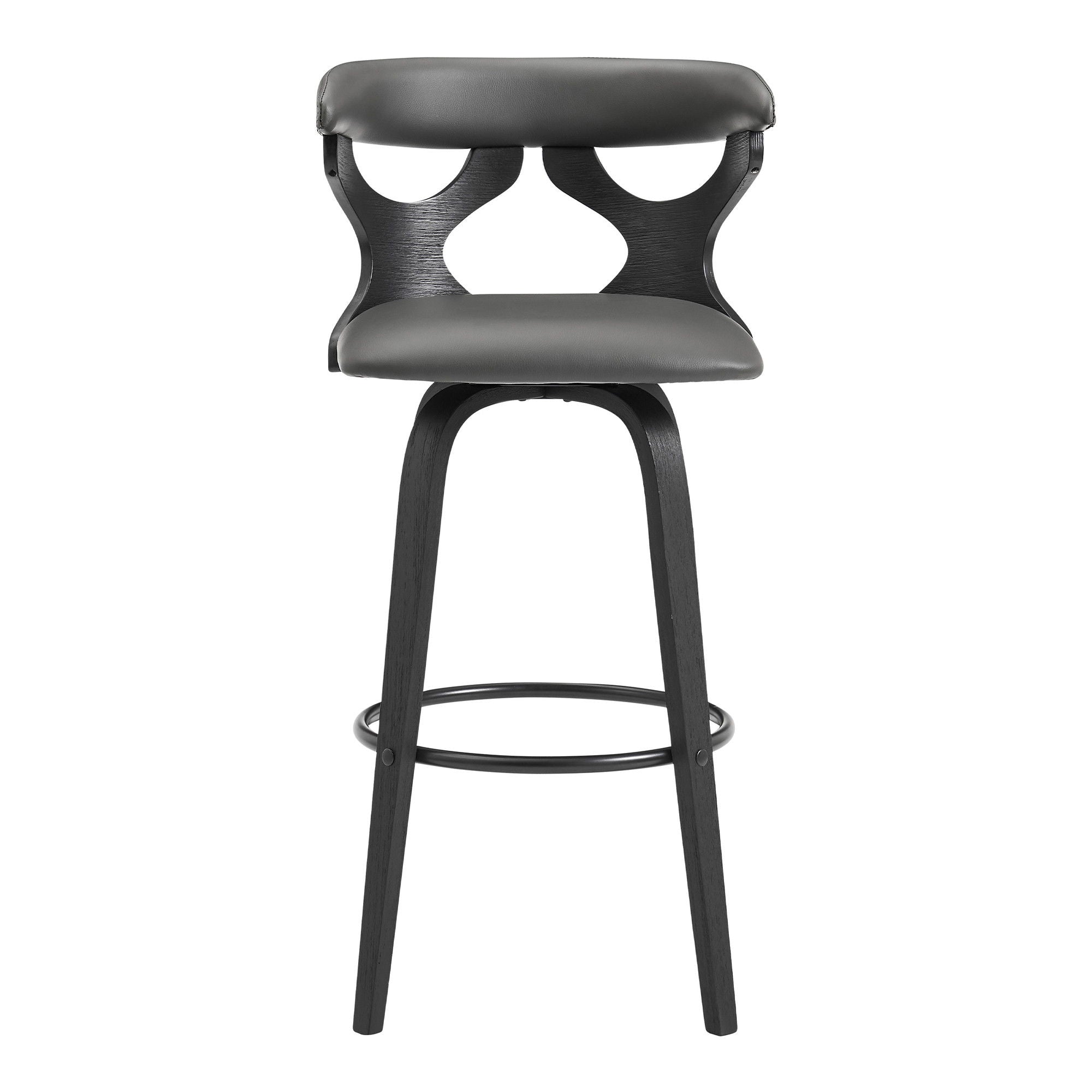 36" Swivel Counter Height Bar Chair - Gray / Black