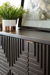 Elinmore - Brown / Gold Finish - Accent Cabinet by Signature Design by Ashley® | Bel Furniture