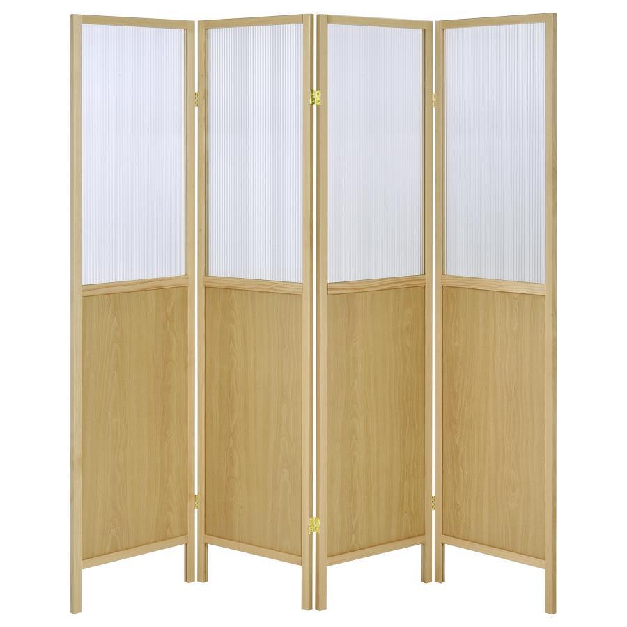 Mattison - 4-Panel Room Divider Folding Shoji Screen by Coaster Fine Furniture | Bel Furniture