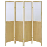 Mattison - 4-Panel Room Divider Folding Shoji Screen by Coaster Fine Furniture | Bel Furniture