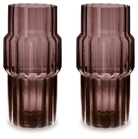 Dorlow - Vase Purple 7''W x 7''D x 14''H 2 Pieces by Signature Design by Ashley® | Bel Furniture