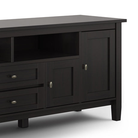 Warm Shaker - TV Media Stand - Hickory Brown by Simpli-Home | Bel Furniture