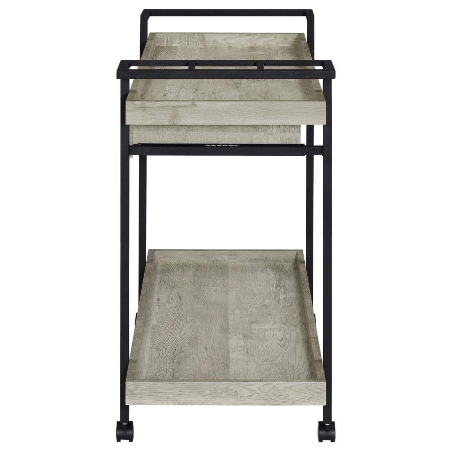 Ventura - 1-Drawer Engineered Wood Bar Cart - Gray Driftwood