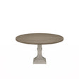 Tannen - Round Dining Table - White And Gray by Lilola Home | Bel Furniture