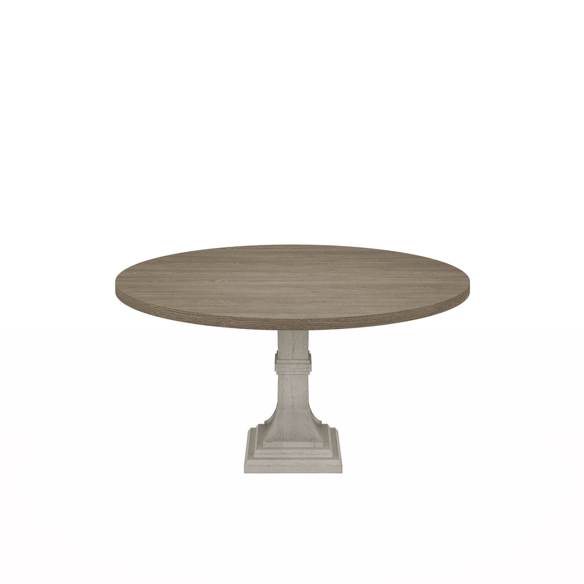 Tannen - Round Dining Table - White And Gray by Lilola Home | Bel Furniture